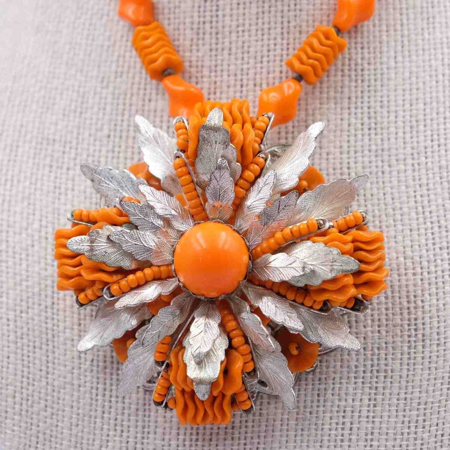 Vintage Collectible Miriam Haskell Pendant Necklace 1950's