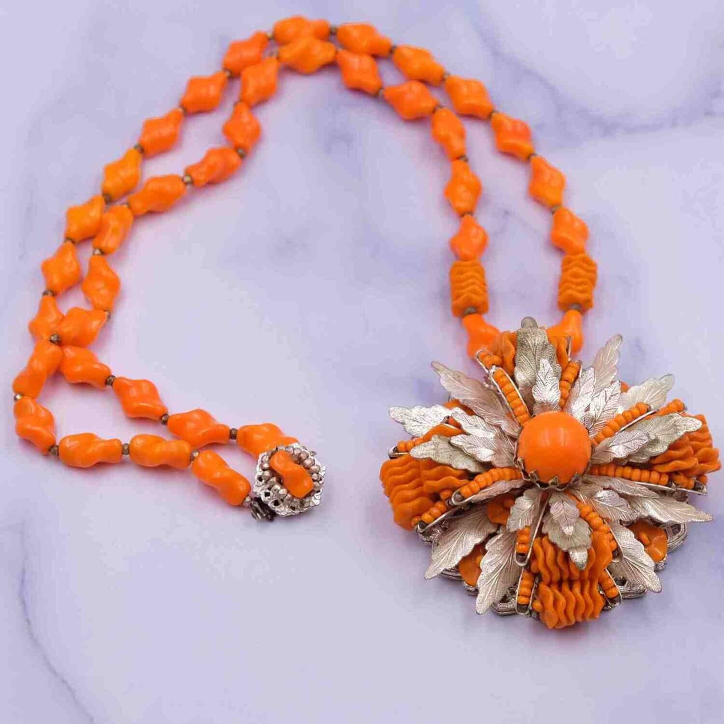 Vintage Collectible Miriam Haskell Pendant Necklace 1950's