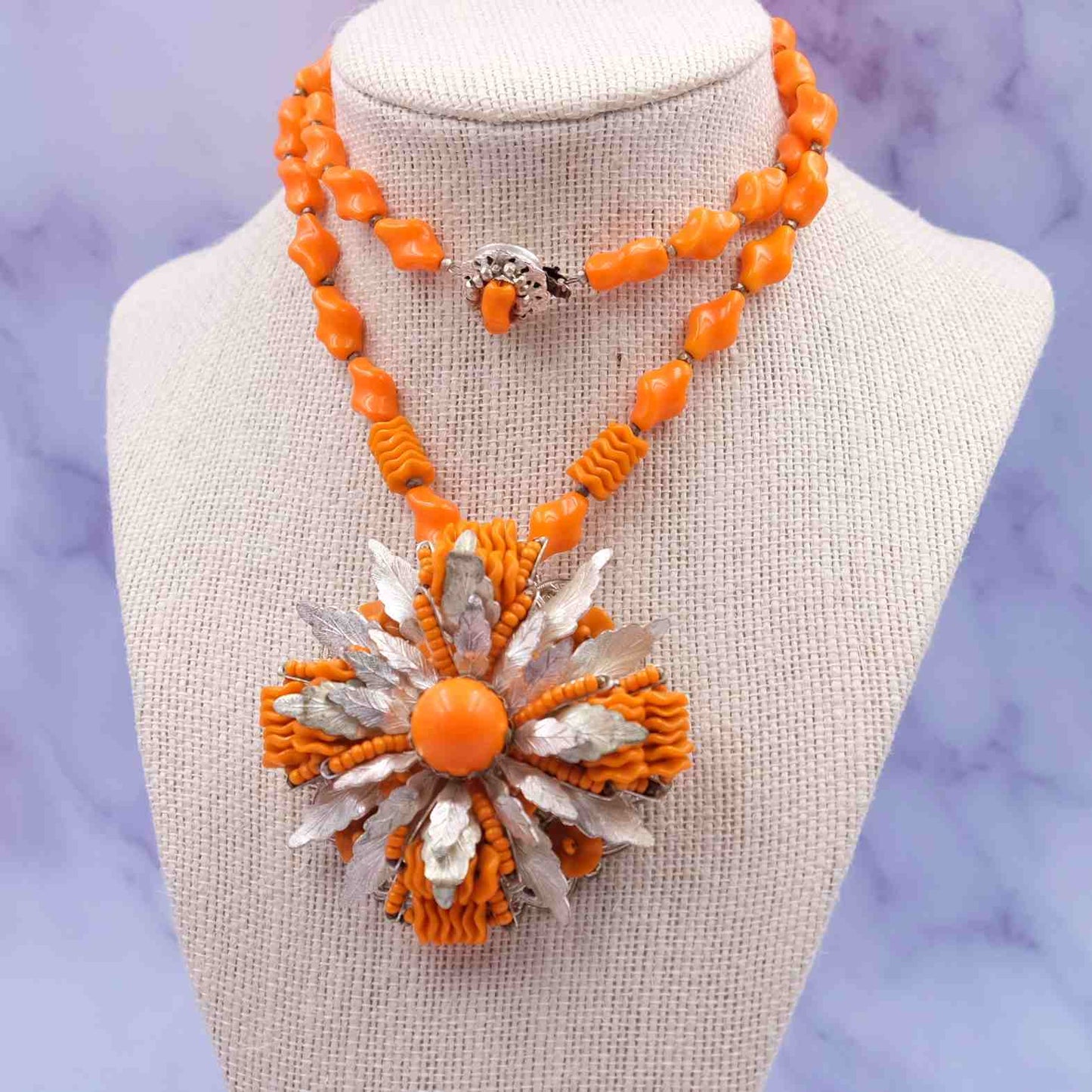 Vintage Collectible Miriam Haskell Pendant Necklace 1950's