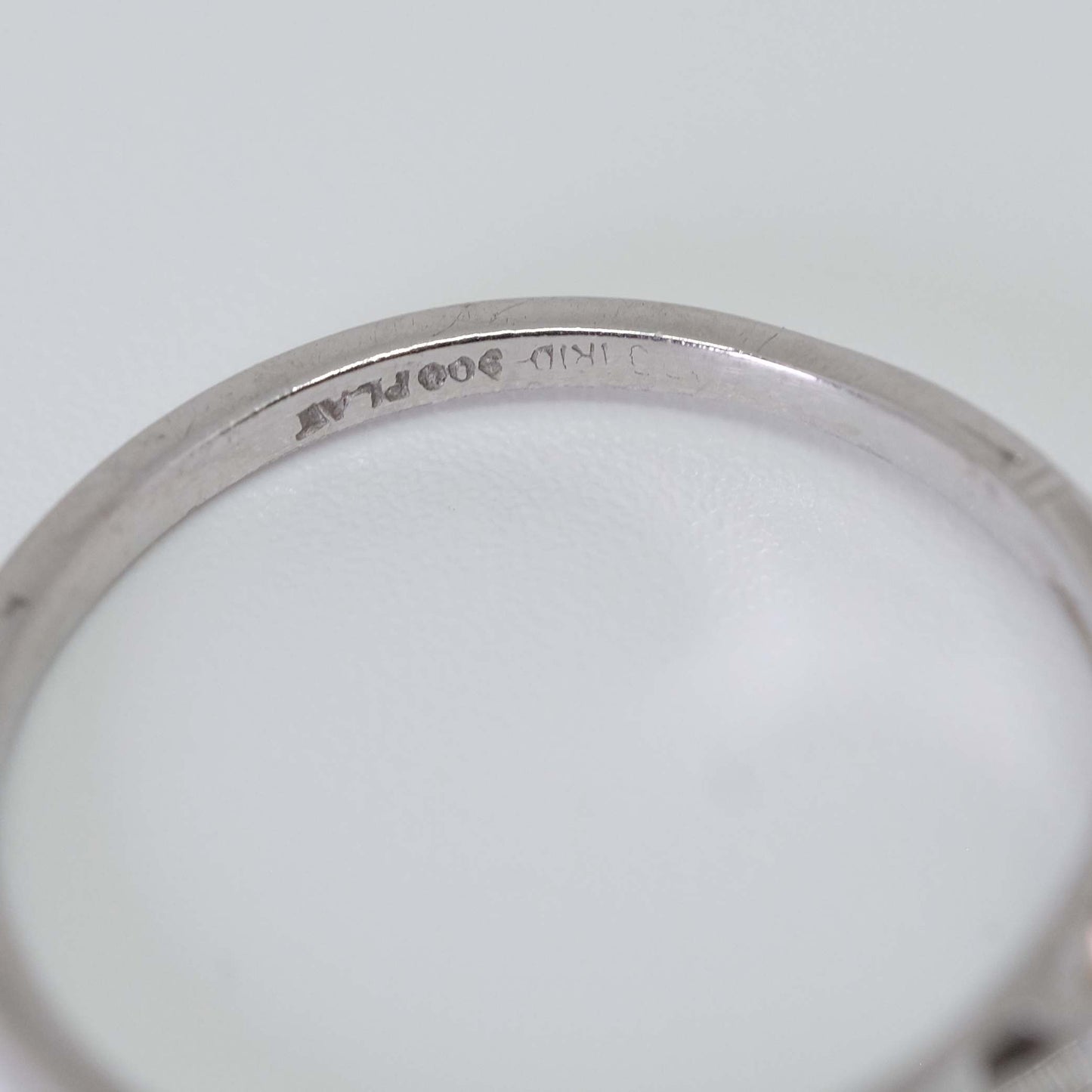 Antique Platinum European Old Cut Diamond Ring