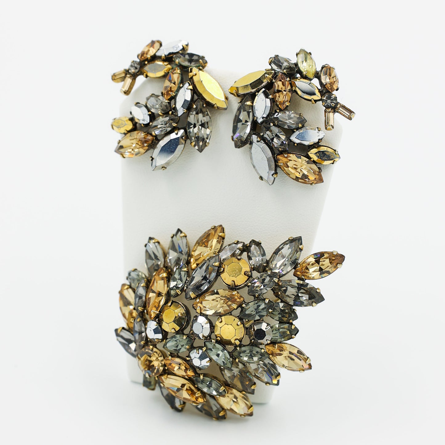 Vintage Regency Brooch and Earrings Set