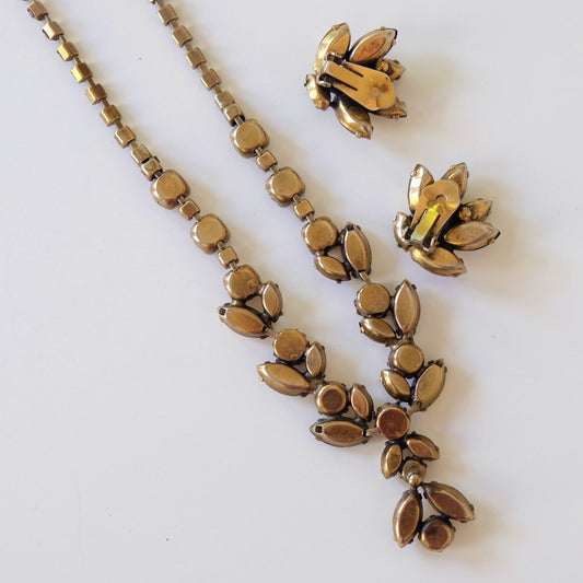 Regency Necklace and Earrings Set 1950s