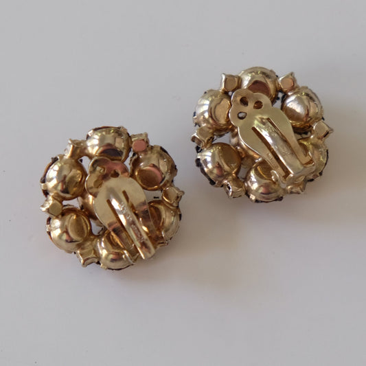 Vintage Kramer Amber Earrings 1950s