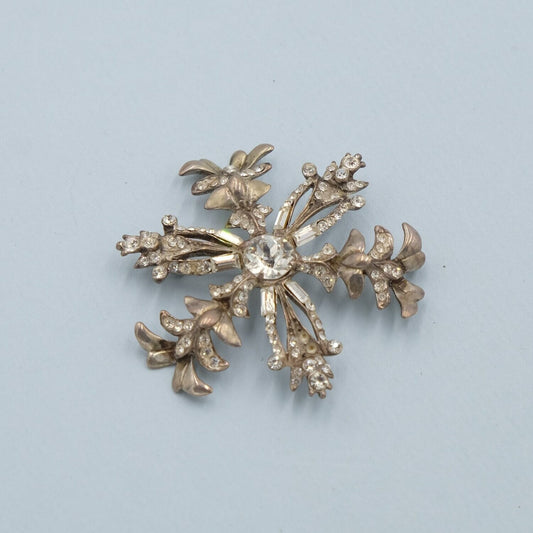 Eisenberg Sterling Snowflake Brooch 1940s