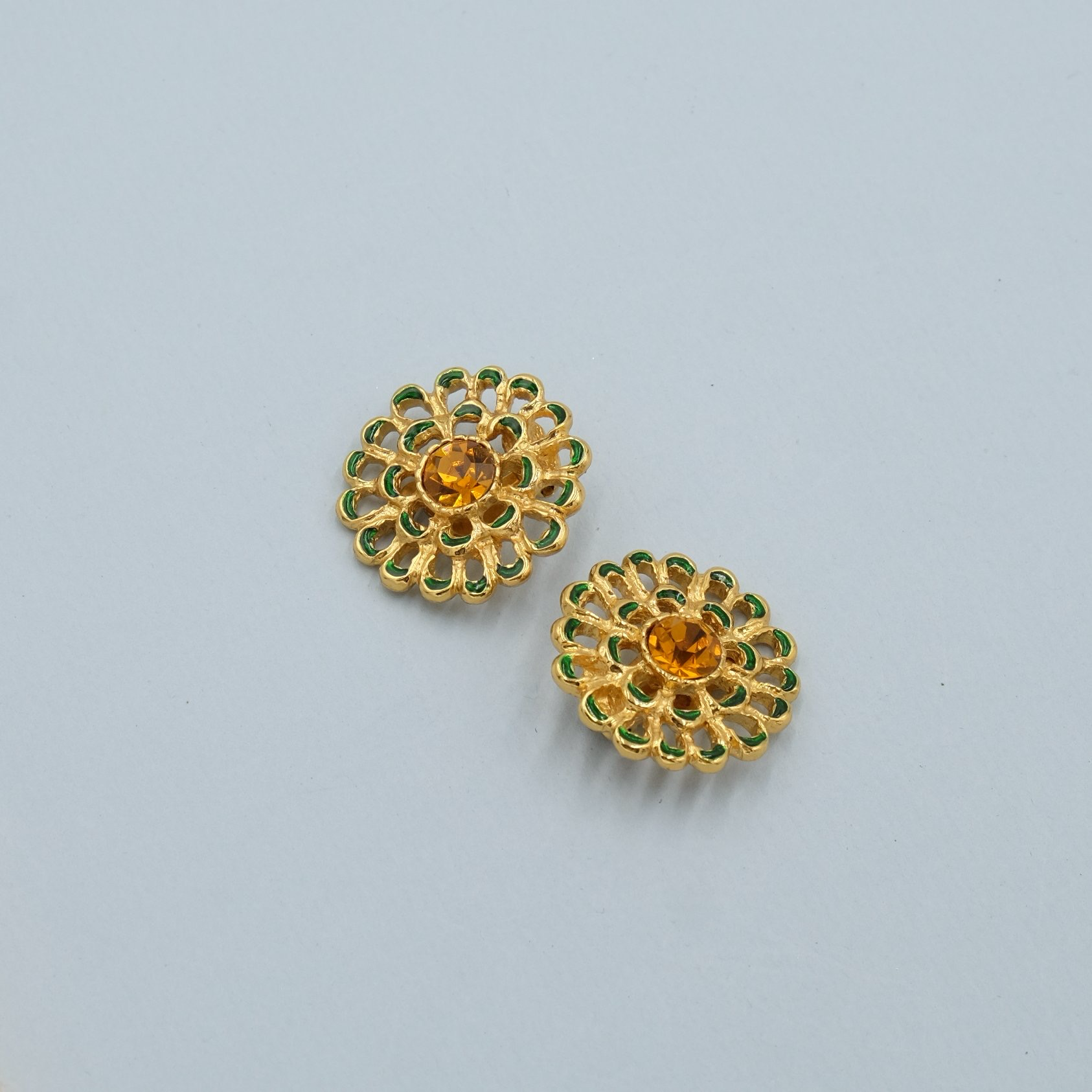 Vintage Yves Saint Laurent Enamel Earrings 1990’s