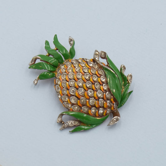 Trifari Collectible Pineapple Dress Clip 1940's