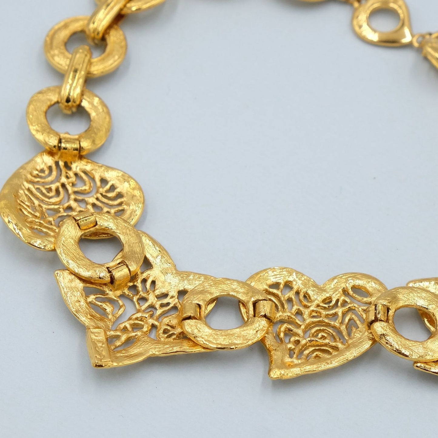 Vintage Yves Saint Laurent Hearts and Stars Necklace by Robert Goossens