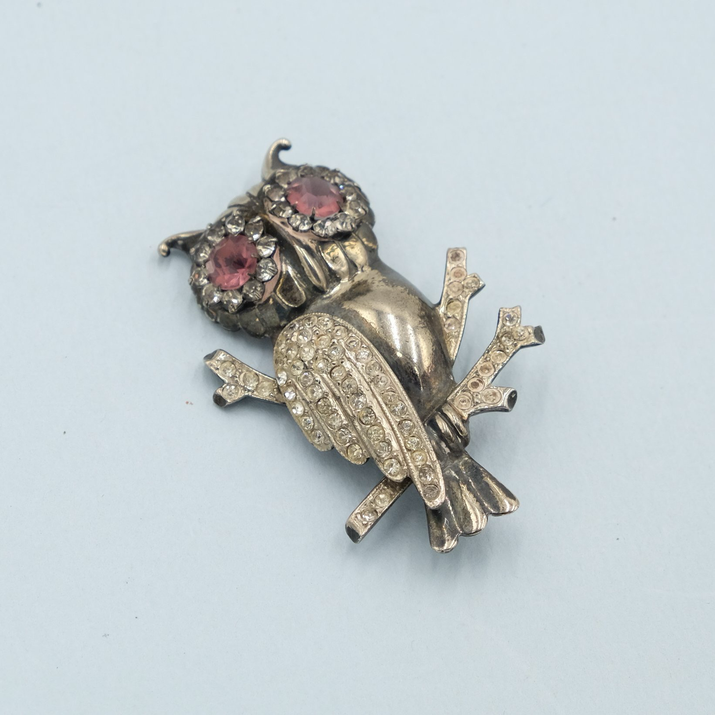 Vintage Sterling Owl Pin 1940’s