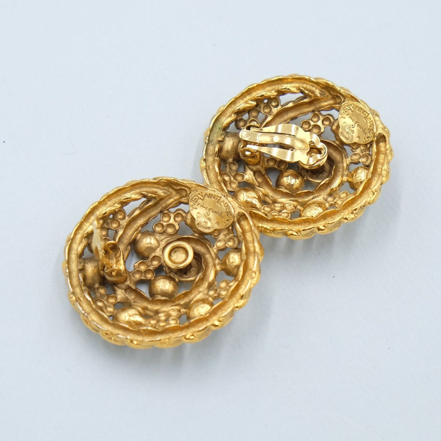 Vintage YSL Rive Gauche Earrings 1980s