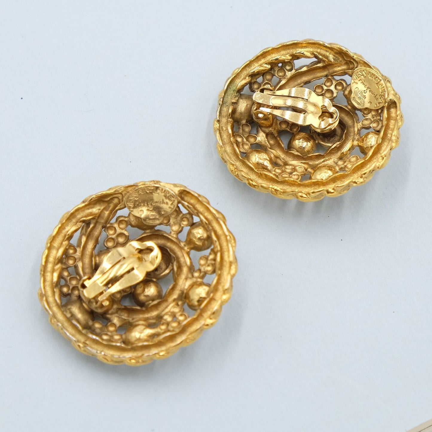Vintage YSL Rive Gauche Earrings 1980s
