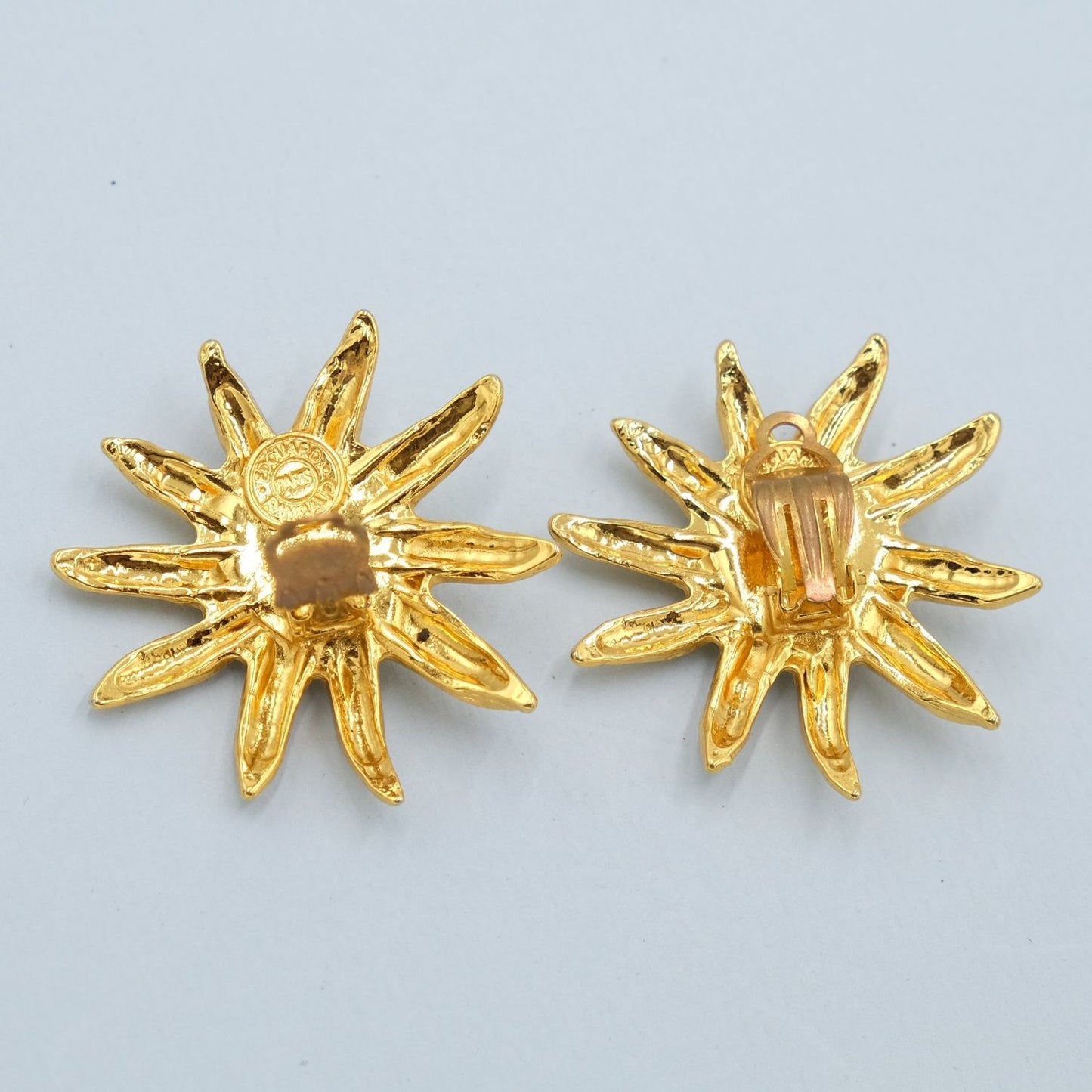 Vintage Eduard Rambaud Sun Star Earrings