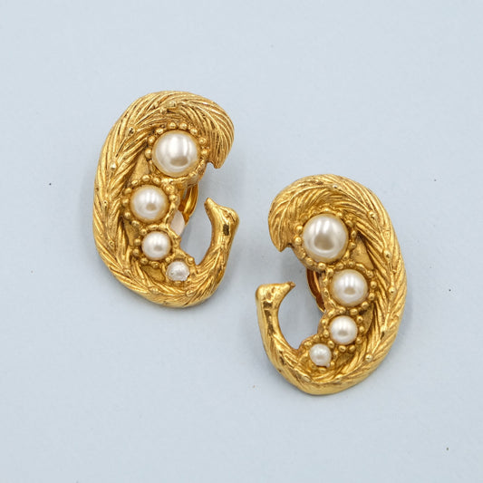 Vintage French Unsigned Earrings 1980's