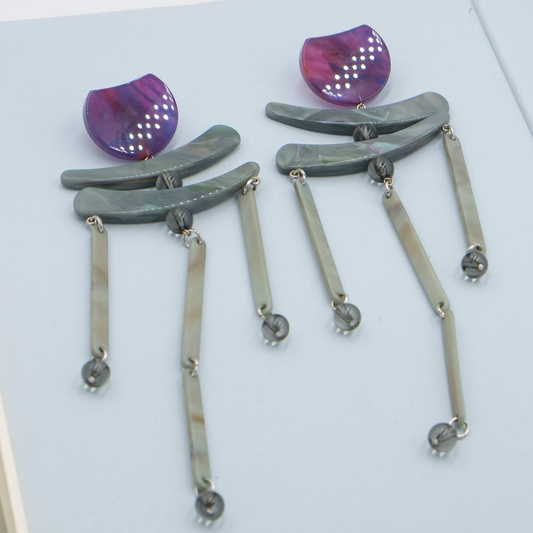 Emporio Armani Large Plastic Earrings 2000s