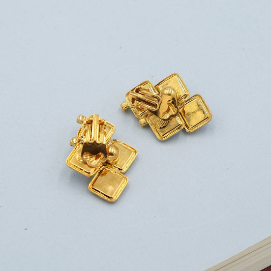 Vintage Faux Lapis Lazuli Earrings 1970s