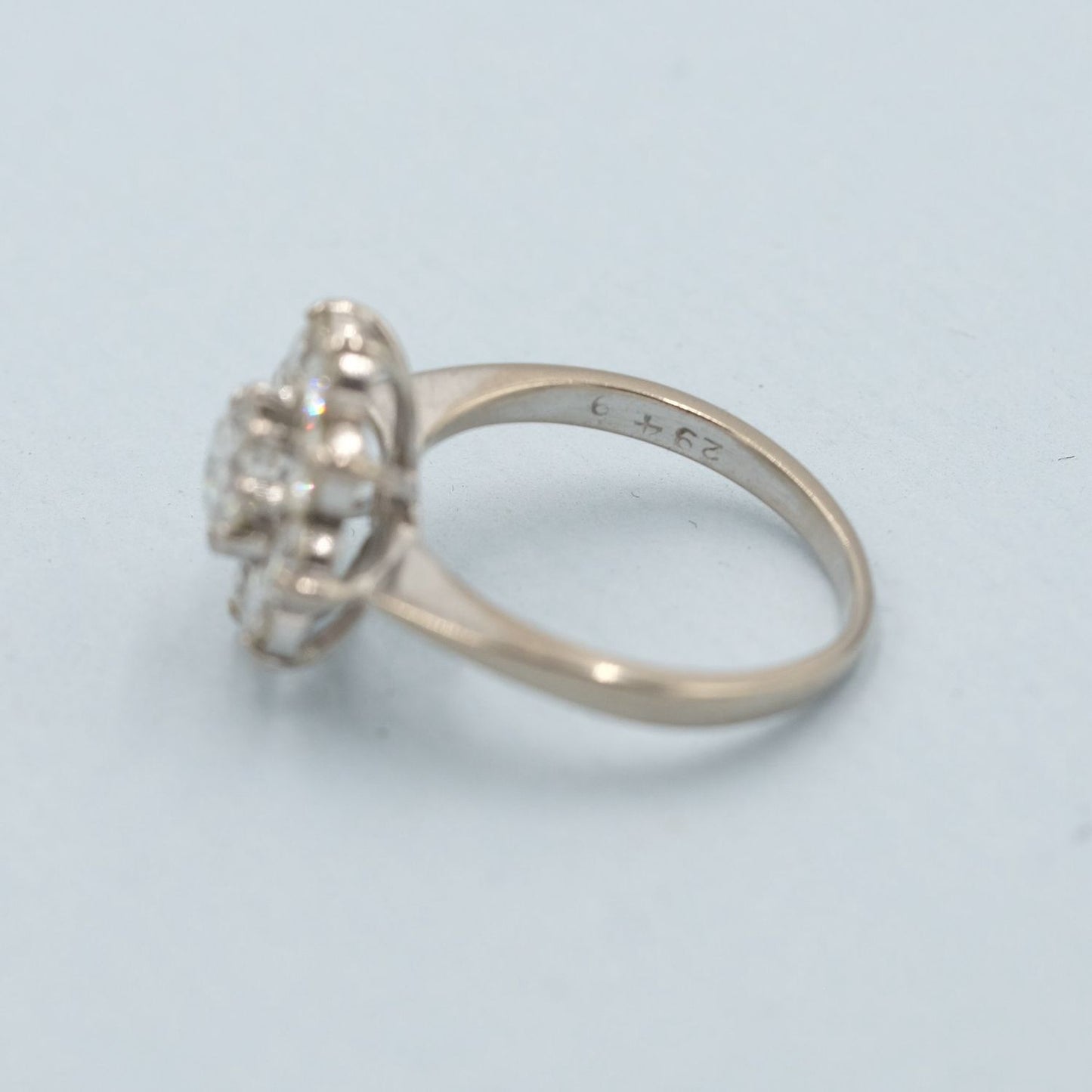Antique Cluster Old European Cut Diamond Ring 2.4 ct