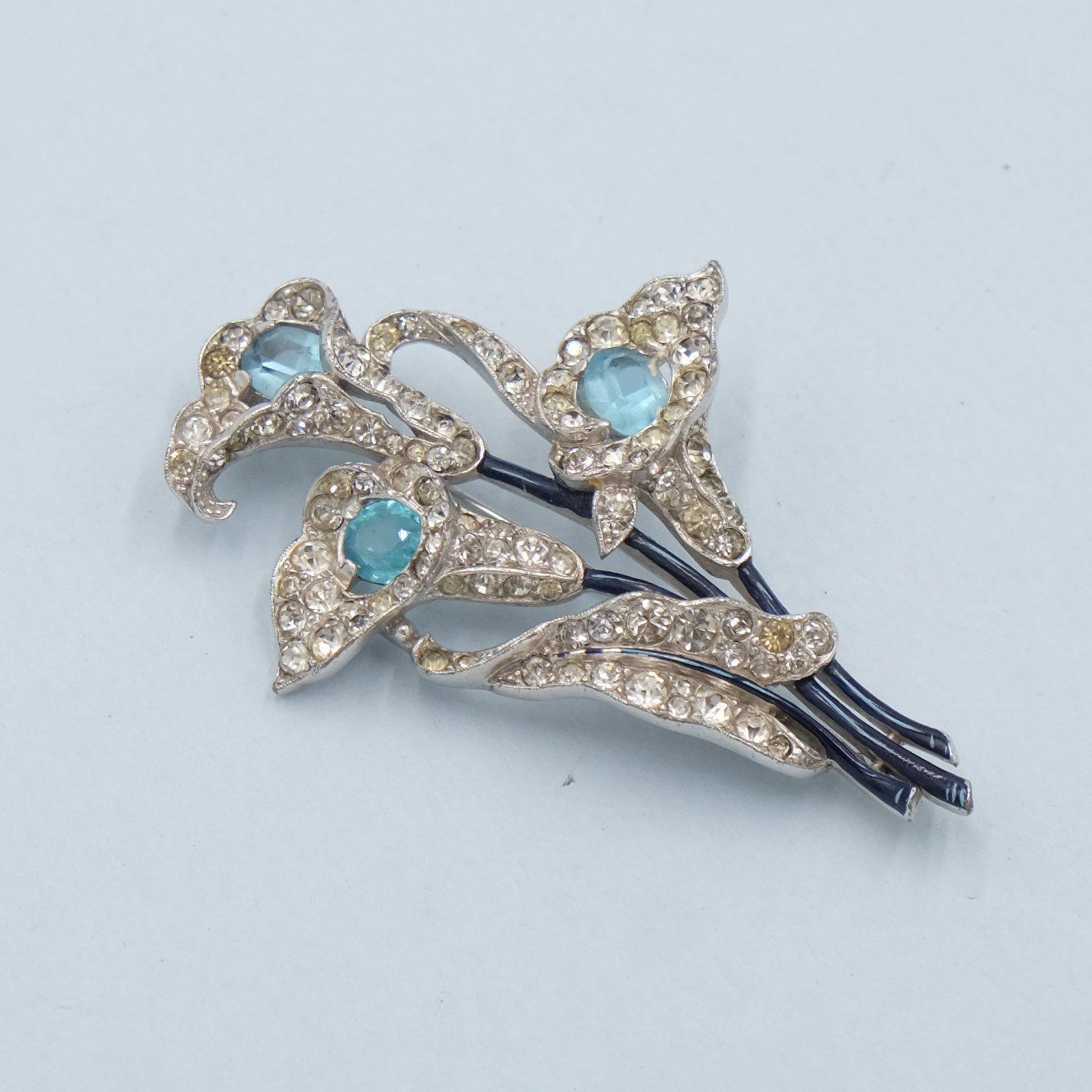 Vintage Trifari Alfred Philippe Cala Flower Pin 1940s