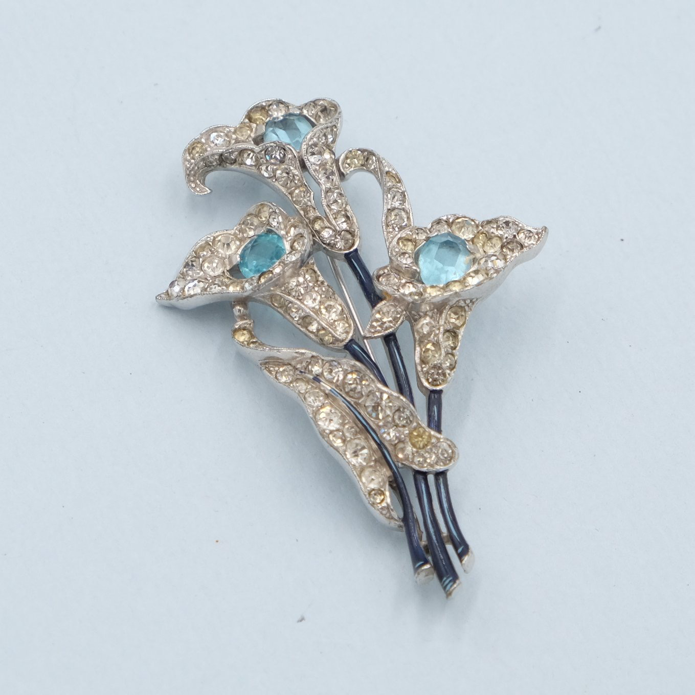 Vintage Trifari Cala Flower Pin 1940s