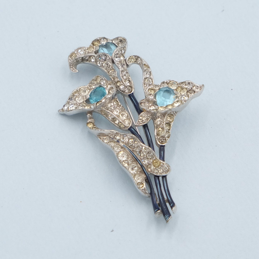Vintage Trifari Cala Flower Pin 1940s