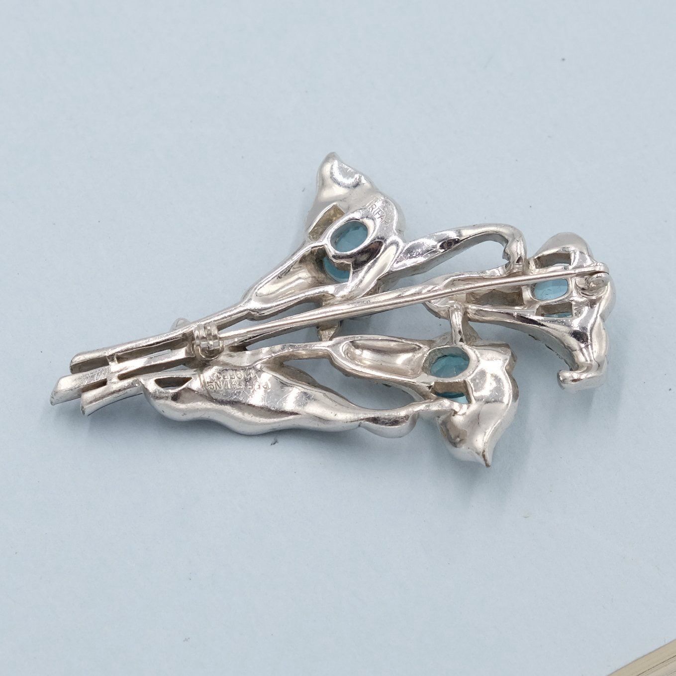 Vintage Trifari Alfred Philippe Cala Flower Pin 1940s