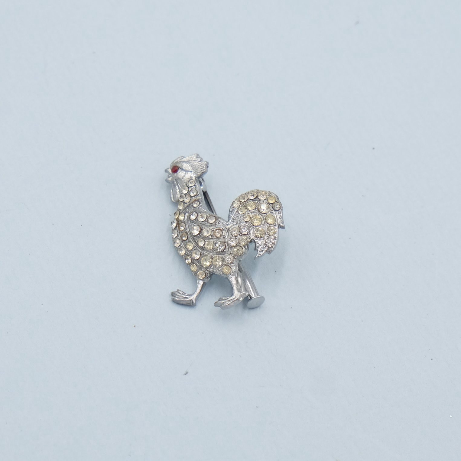 Tiny French Rooster Pin 1920s