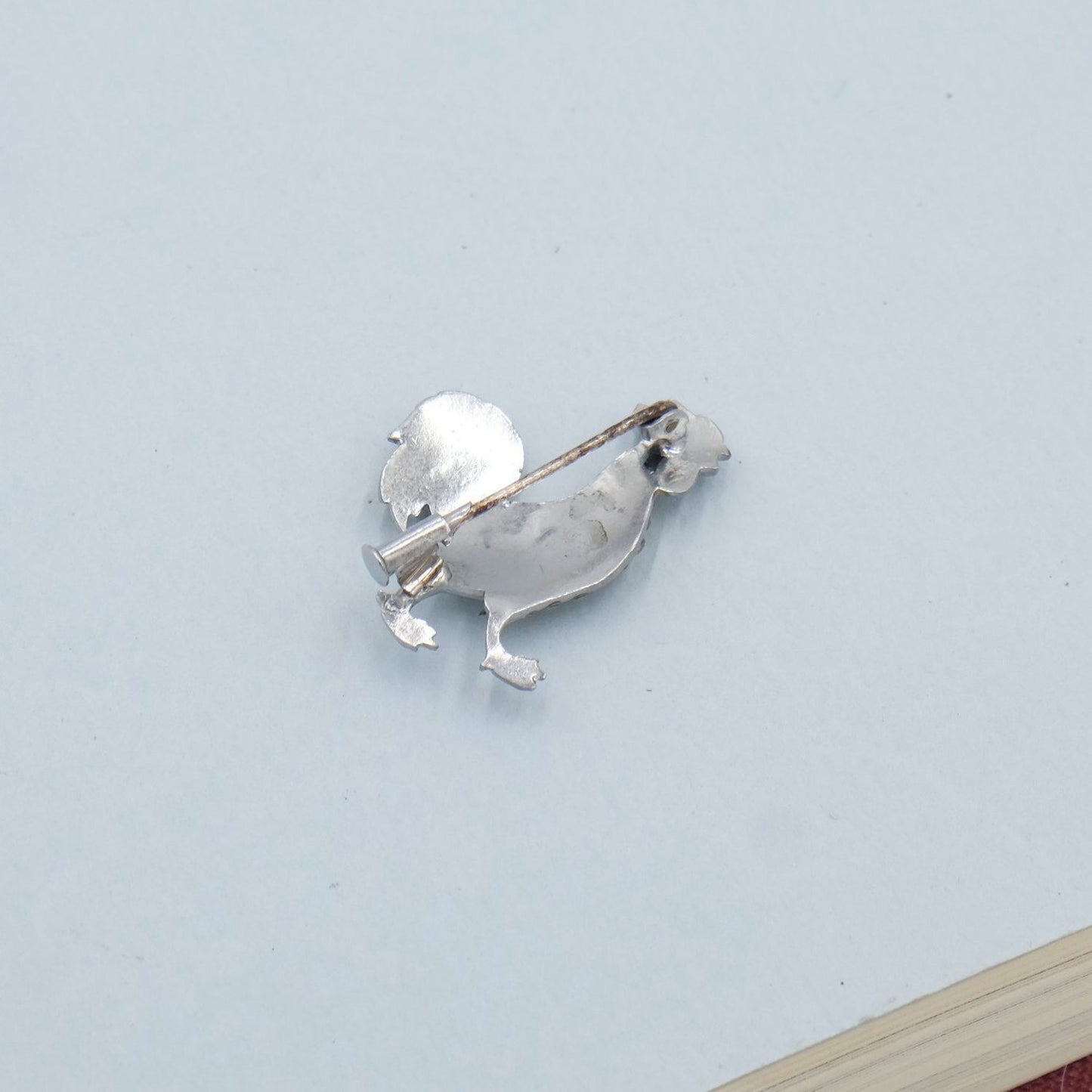 Tiny French Rooster Pin 1920s