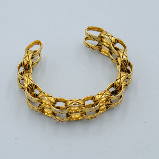 Vintage Chanel Double Chain Cuff 1990s