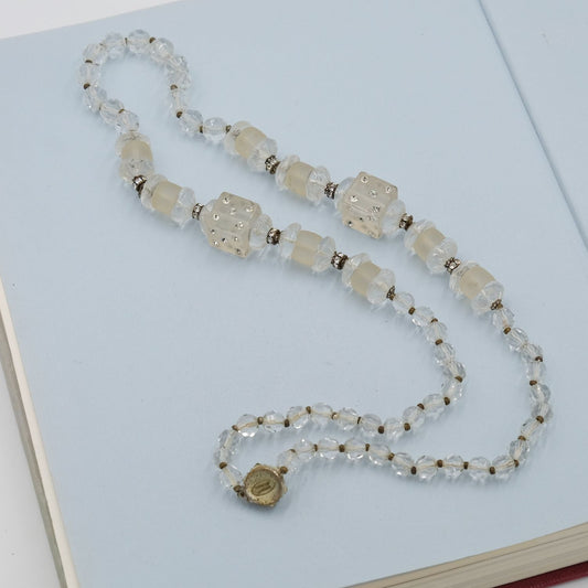 Miriam Haskell Lucite Dice Necklace 1960s