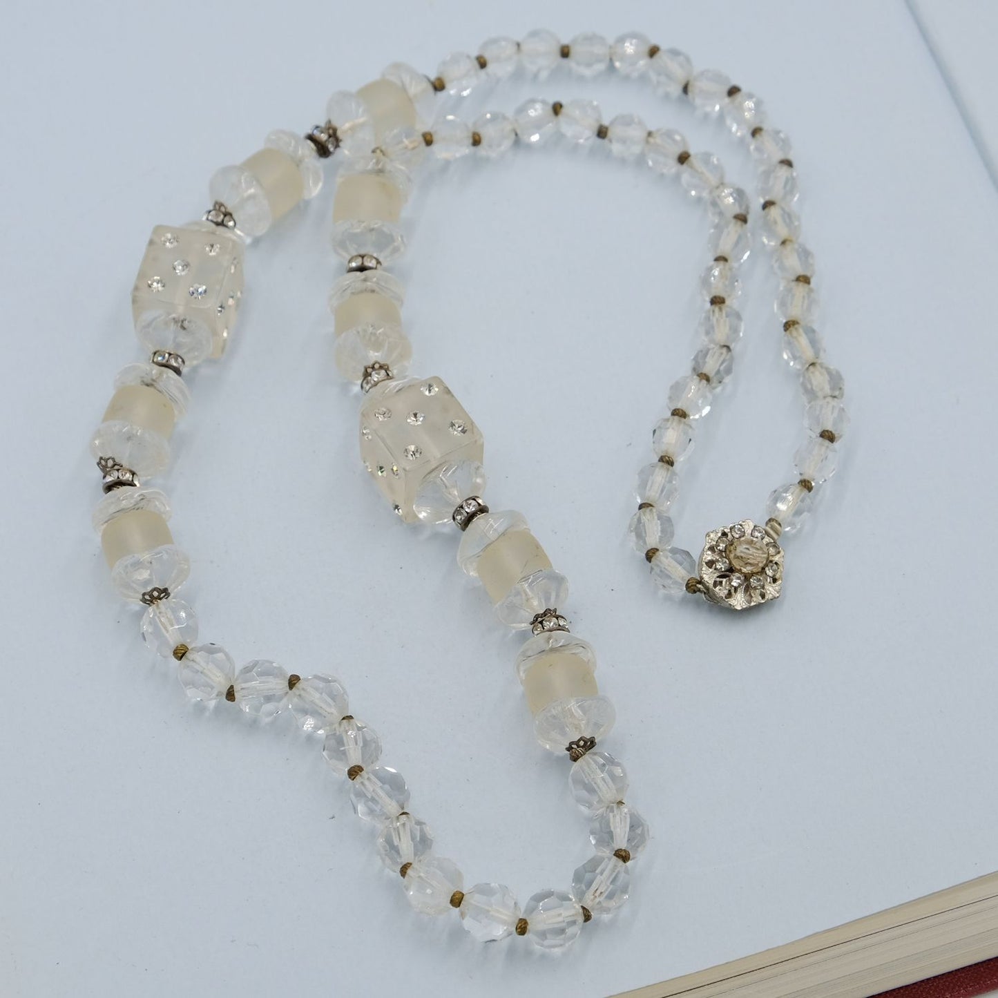 Miriam Haskell Lucite Dice Necklace 1960s