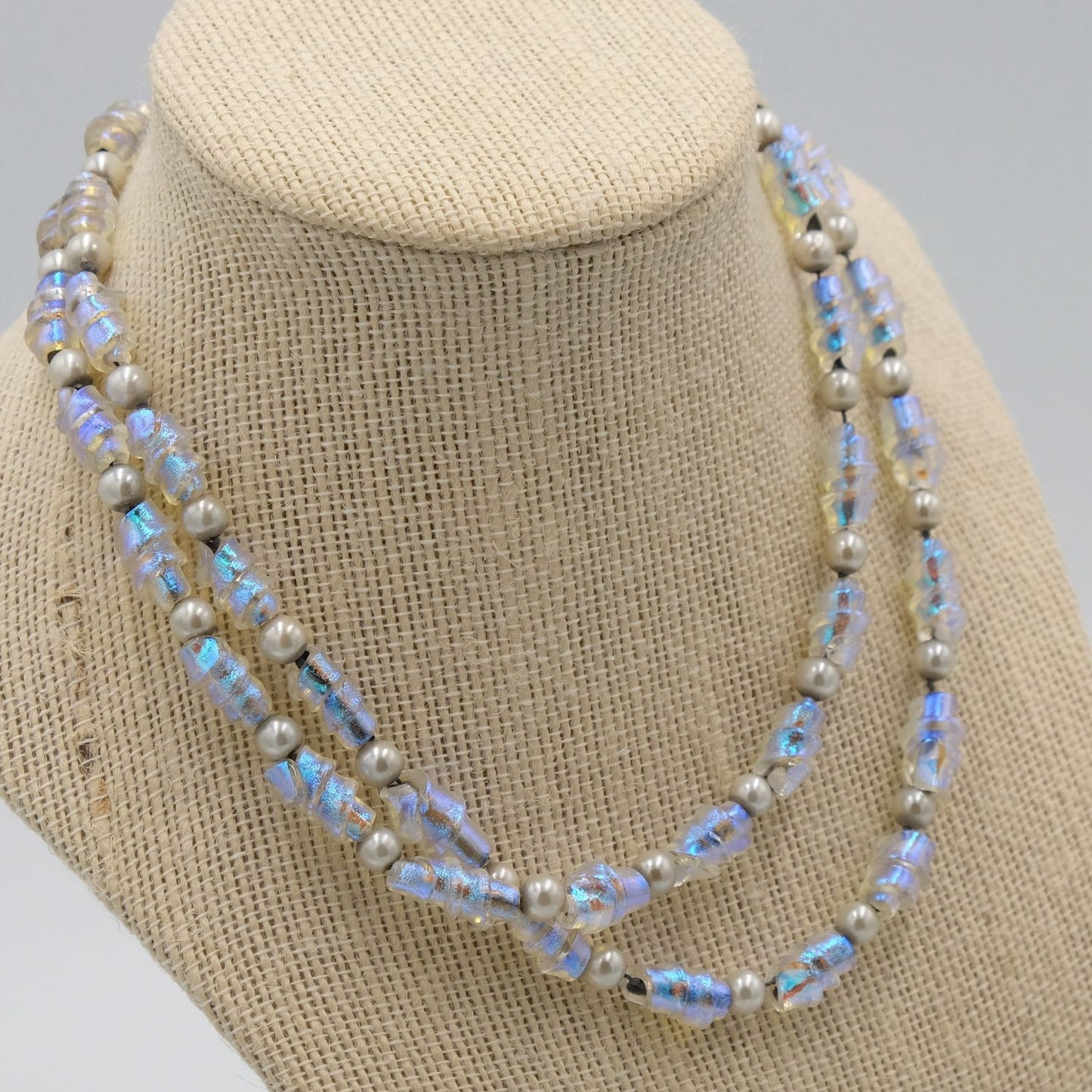 Antique Sapphiret Glass Beads 1910s