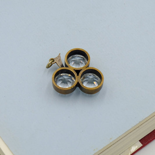 Antique Paste Clover Pendant 1910s