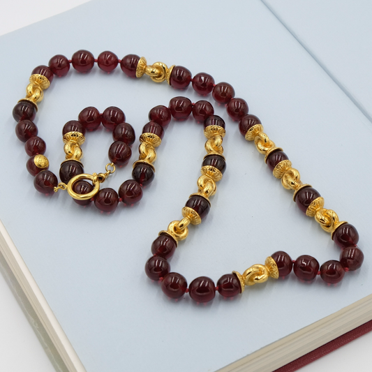 Vintage Chanel Gripoix Glass Necklace 1980s