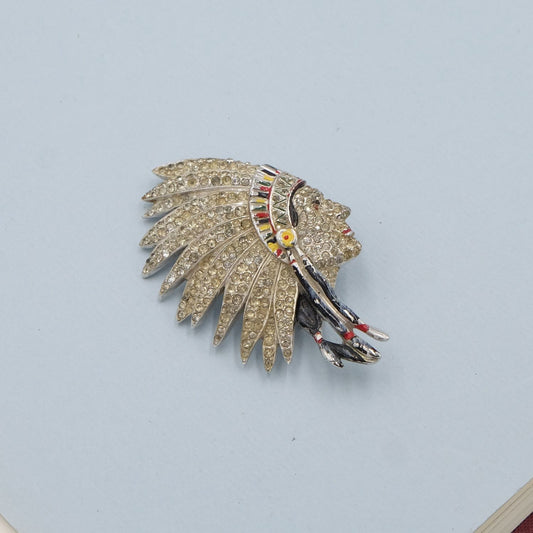 Collectible Coro Chief's Head Pin 1940s