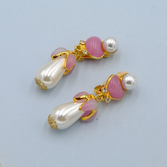 Moans Couture Poured Glass Earrings