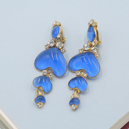 Moans Couture Large Poured Glass Earrings