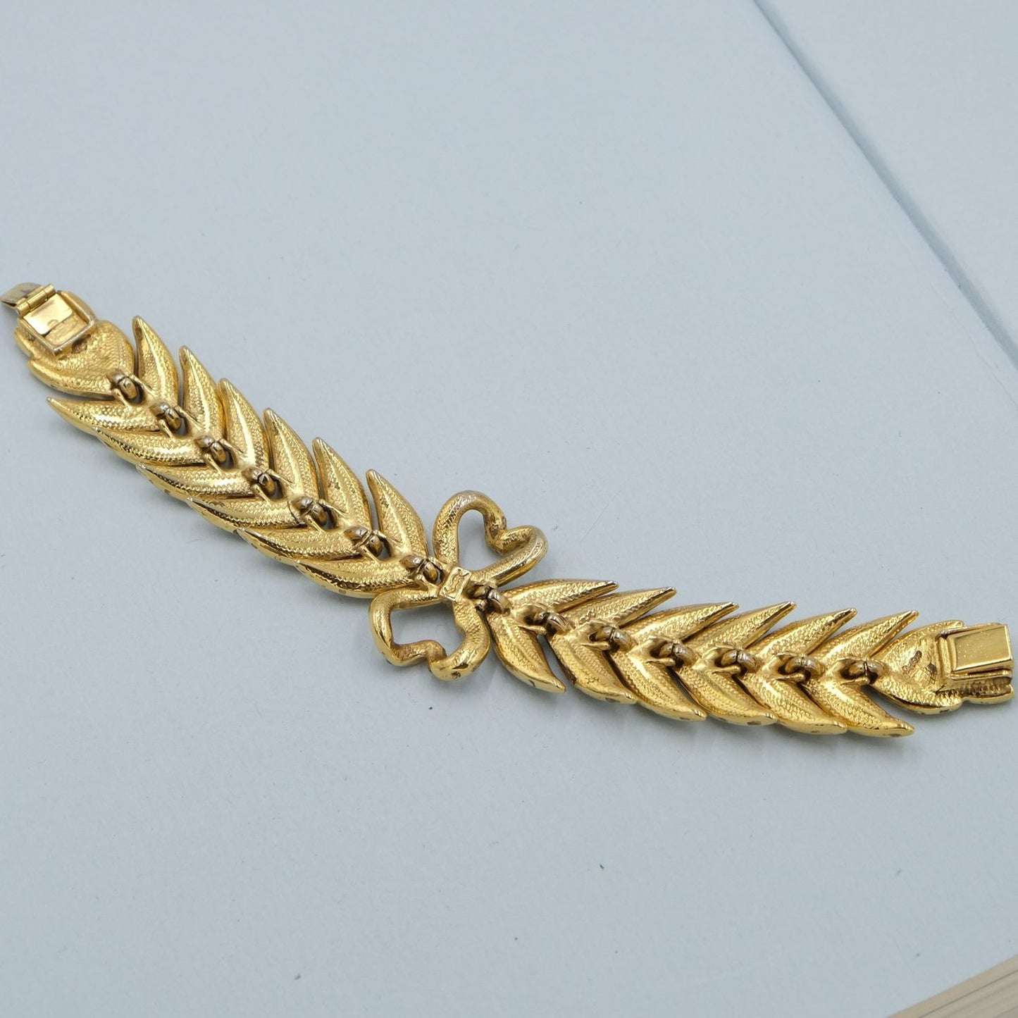 Vintage Yves Saint Laurent Rhinestones Bow Bracelet 1980s