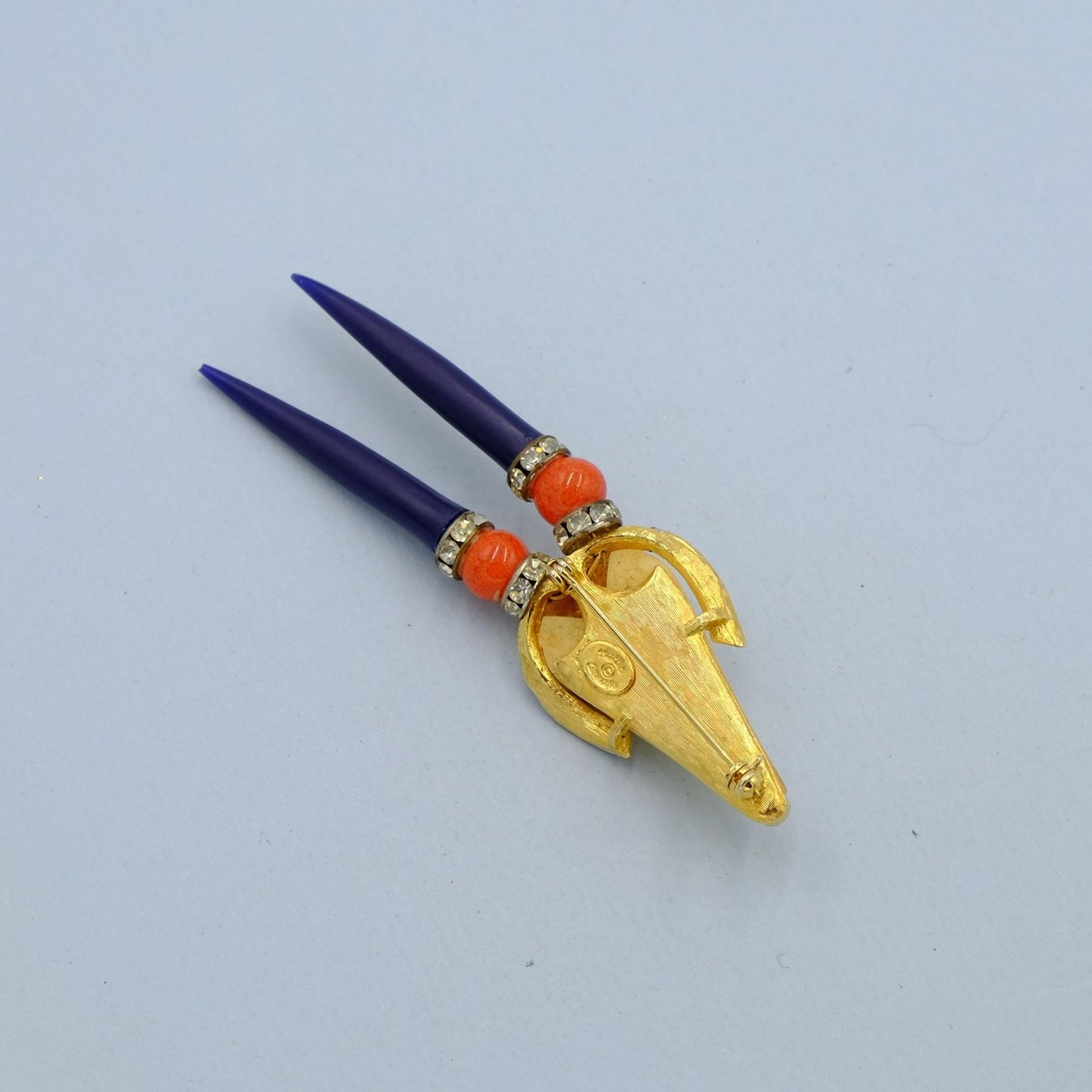 Vintage Hattie Carnegie Ram Pin 1960s