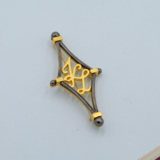 Vintage Karl Lagerfeld Logo Pin 1980s
