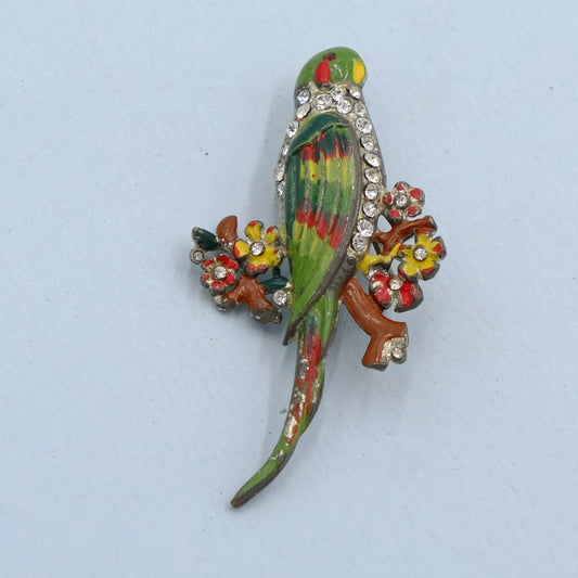 Vintage Coro Early Parrot Dress Clip 1930s