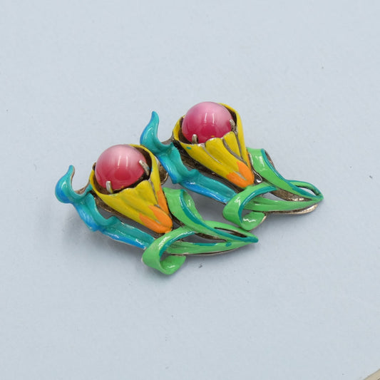 Coro Duette Sterling Collectible Brooch 1940s