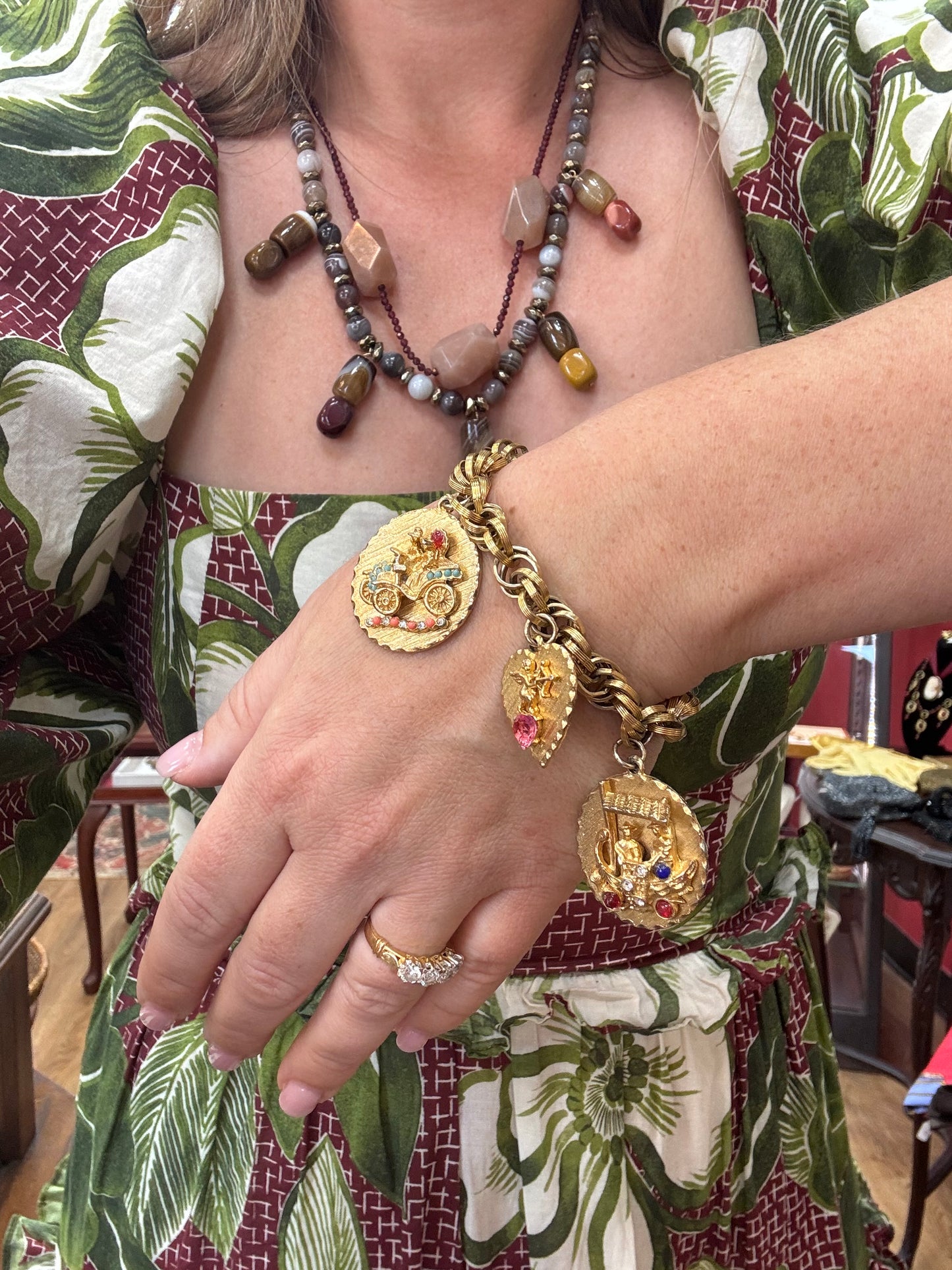 Charm Bracelet with Scenes 1970s