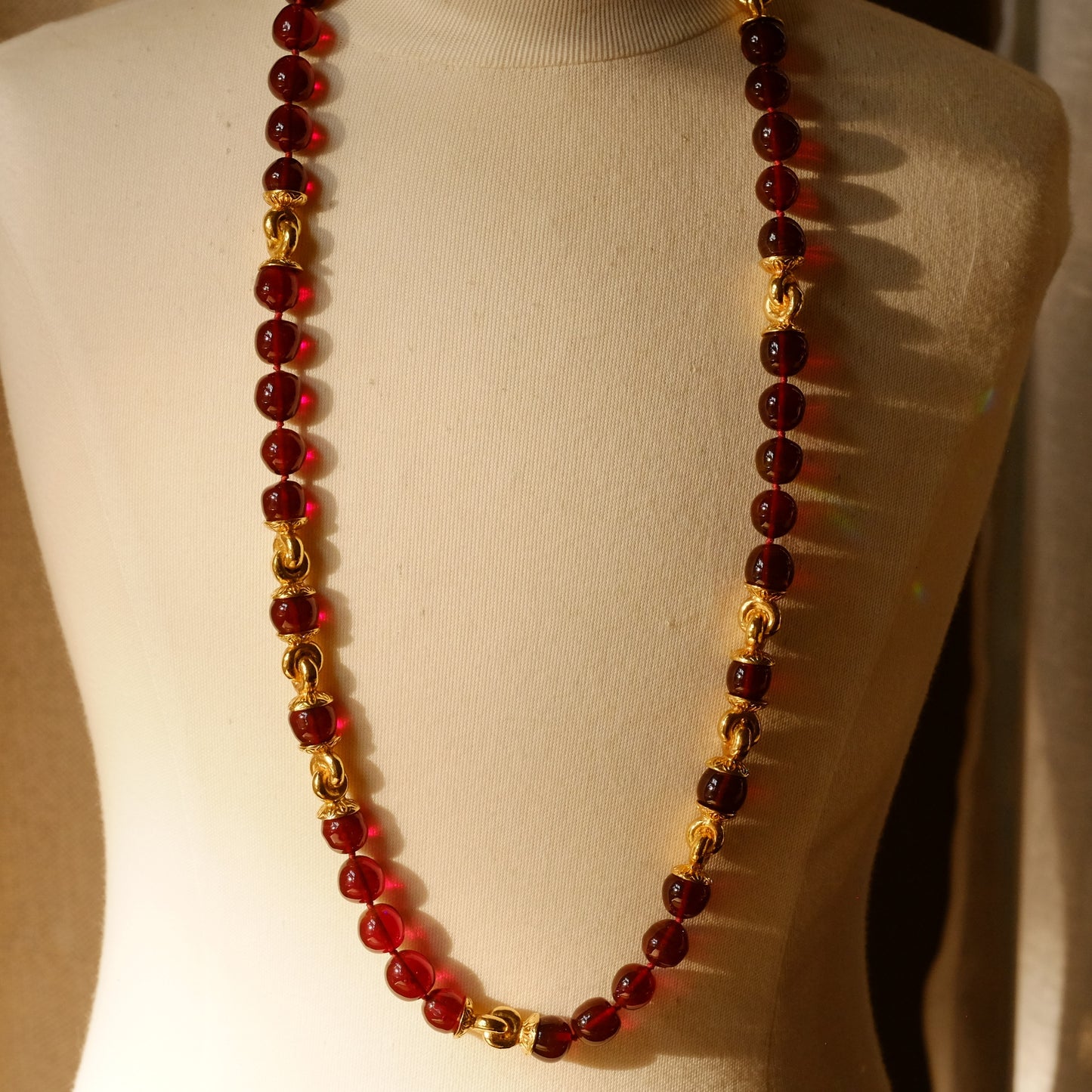 Vintage Chanel Gripoix Glass Necklace 1980s