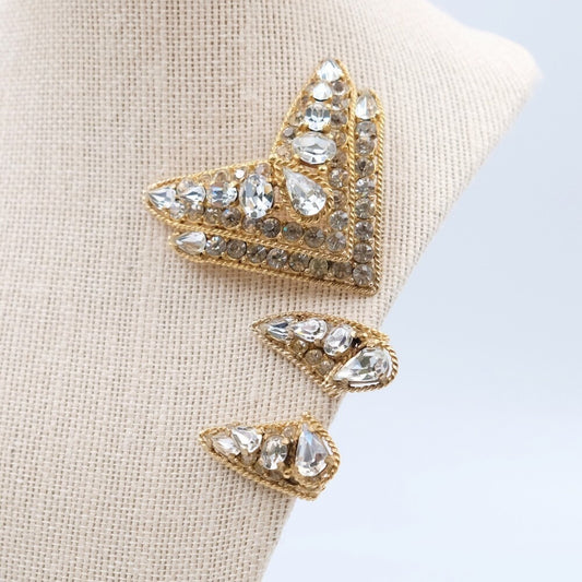 Early Castlecliff pin and earrings 1950s