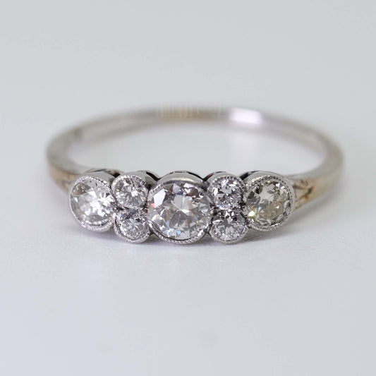 Antique Platinum 0.65 ct Diamond Ring