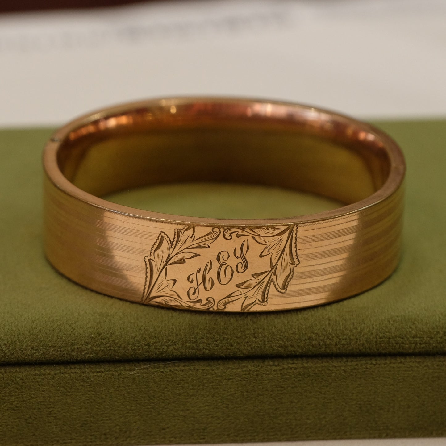 Art Deco Gold Filled Bangle signed Ripley & Gower