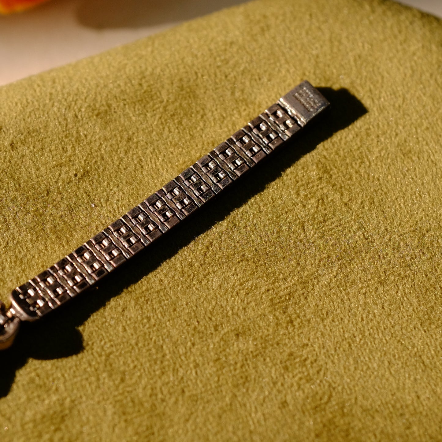 Art Deco 1920 Sterling Faux Diamond Bar Bracelet