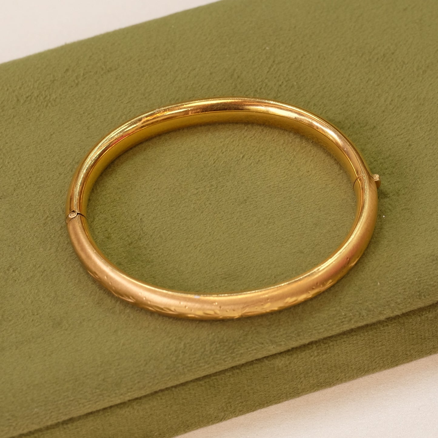 Victorian Gold Filled Ornate Bangle Bracelet