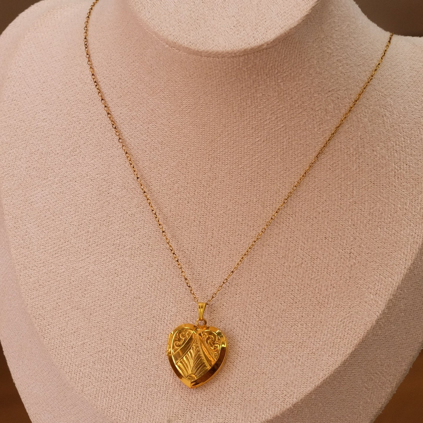 Gold Filled Heart Locket on Chain