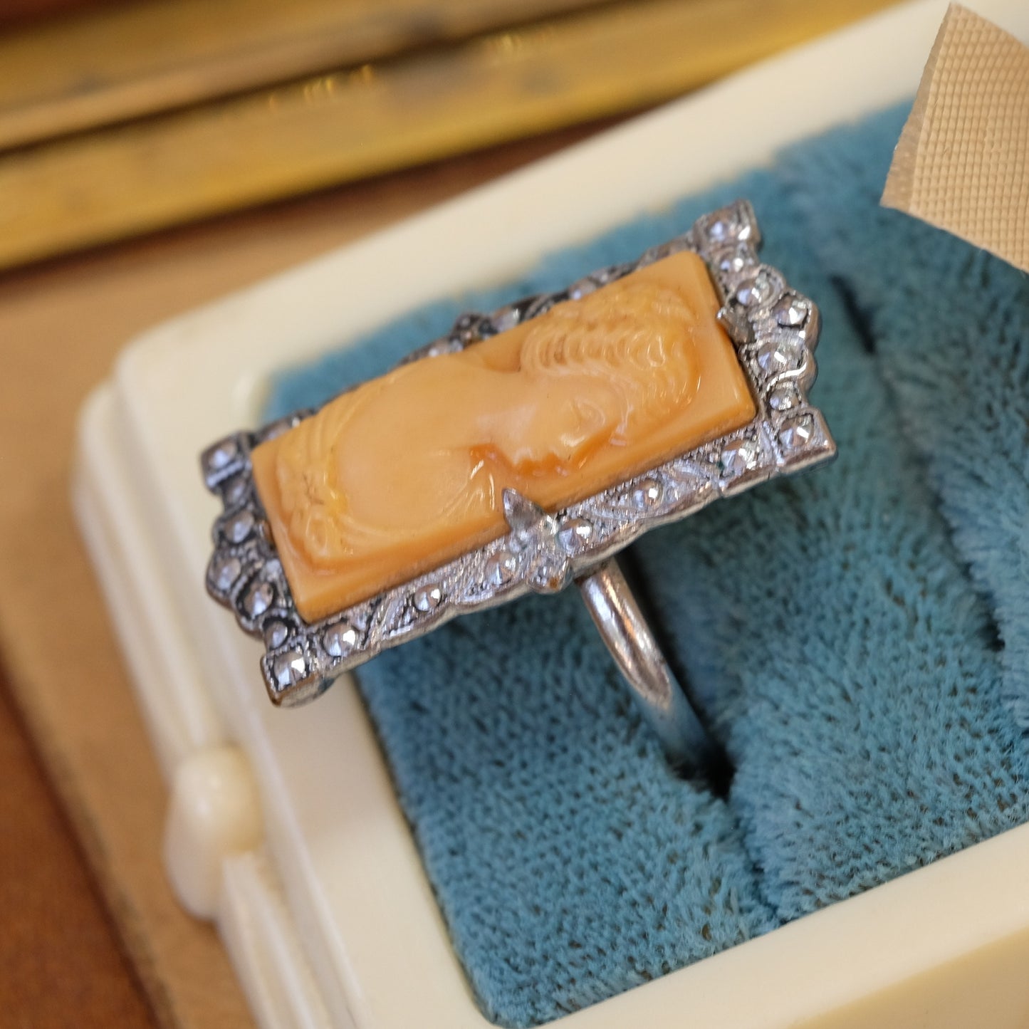 Silver 800 Cameo Ring