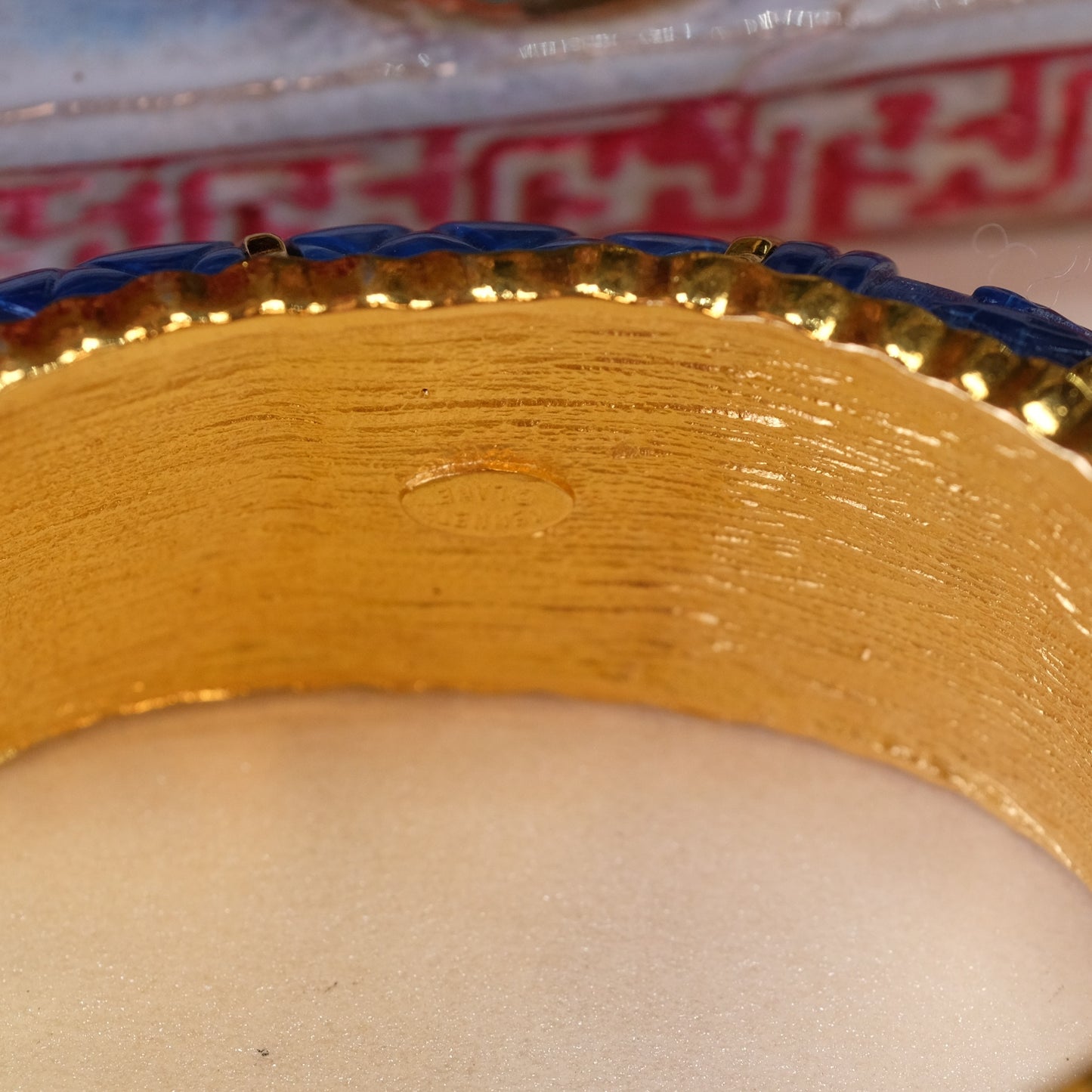 Kenneth Jay Lane Dragon Blue Cuff