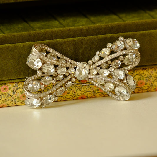 Large Staret Bow Brooch Signed 1940s